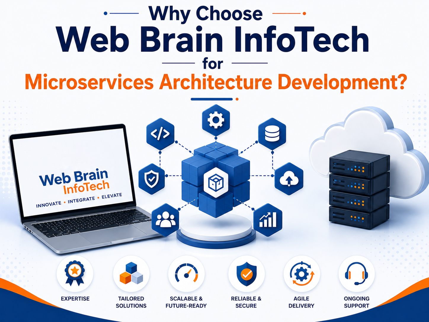 Web Brain development team collaborating on a client project in office