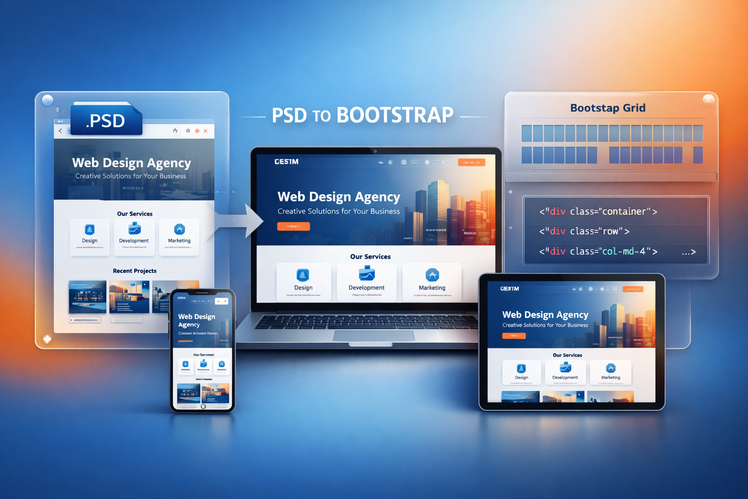 PSD to Bootstrap Conversion