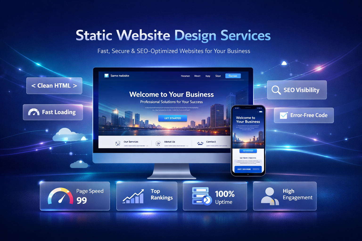 Static Website Design Company Delhi, India | Custom Static Web Design ...