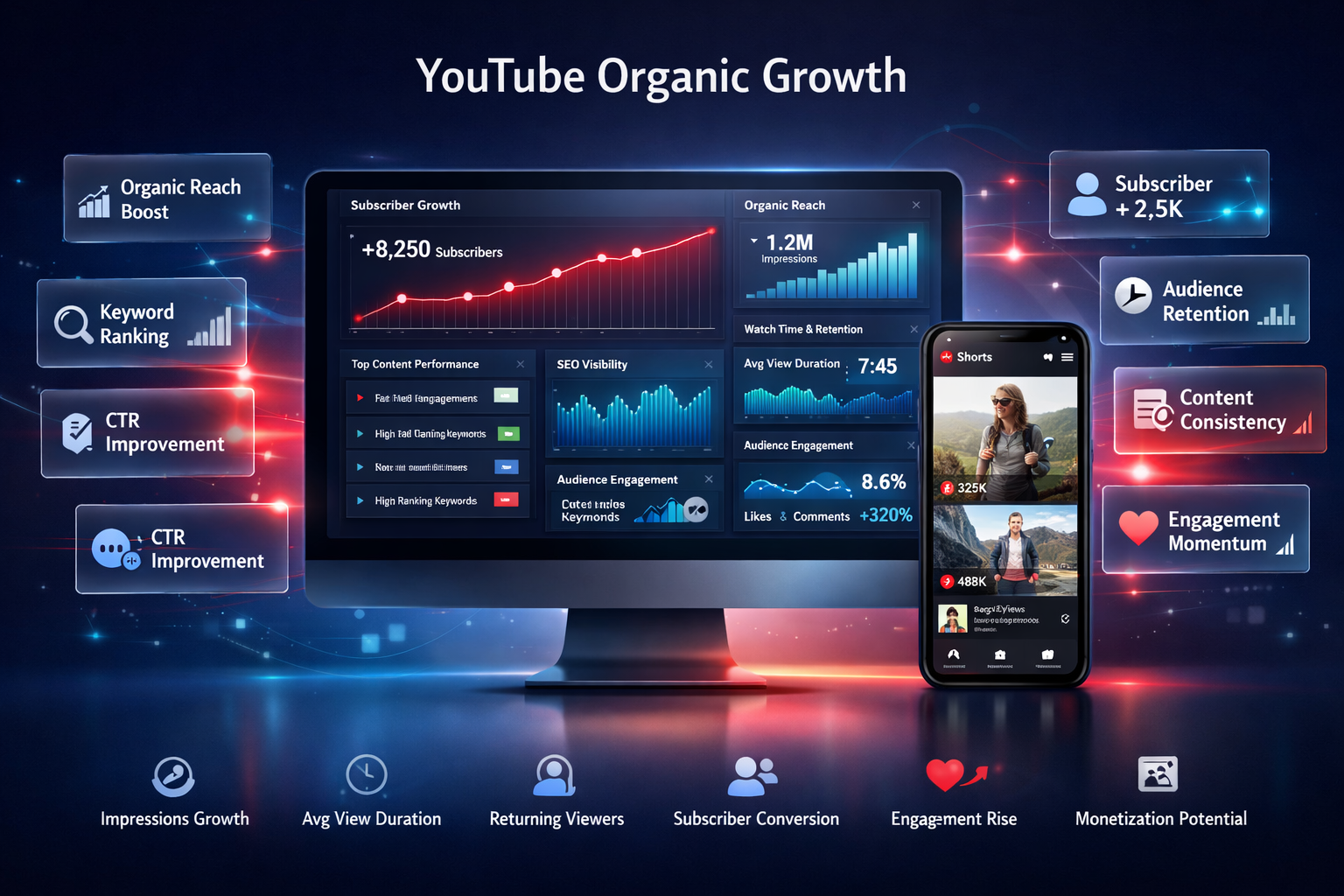 Organic Views and Subscribers